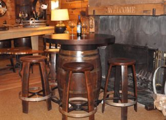 Old Oak Barrels Find New Life as Furniture