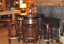 Old Oak Barrels Find New Life as Furniture